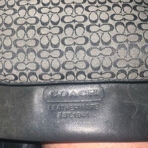 Vintage Coach Bag. Black & dark gray, black leather bottom. Message if needed